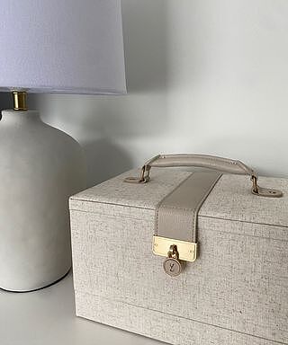 Oatmeal & Linen Luxury Classic Jewellery Box