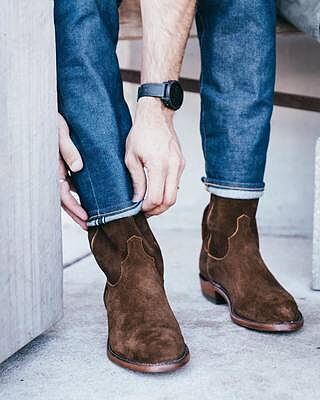 lucchese suede