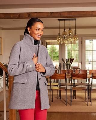 ジャケット・アウター deres / Belle coat navy Navy Wool Raglan Coat – Drakes US
