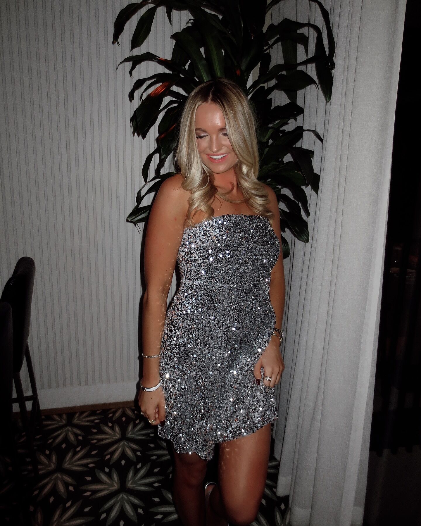 sequin hearts strapless dress Heart To Heart Strapless Sequin Mini Dress Silver