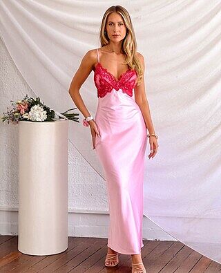 Blush Pink Formal Maxi Dress Mini Dress Light Pink Pastel Semi Formal Dress  Brandy Pink Maxi