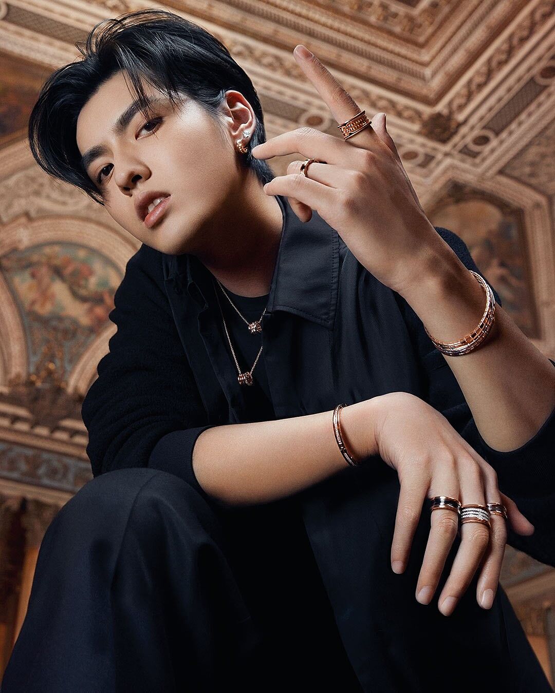 B Zero1 Ceramic Rose Gold Necklace Bvlgari