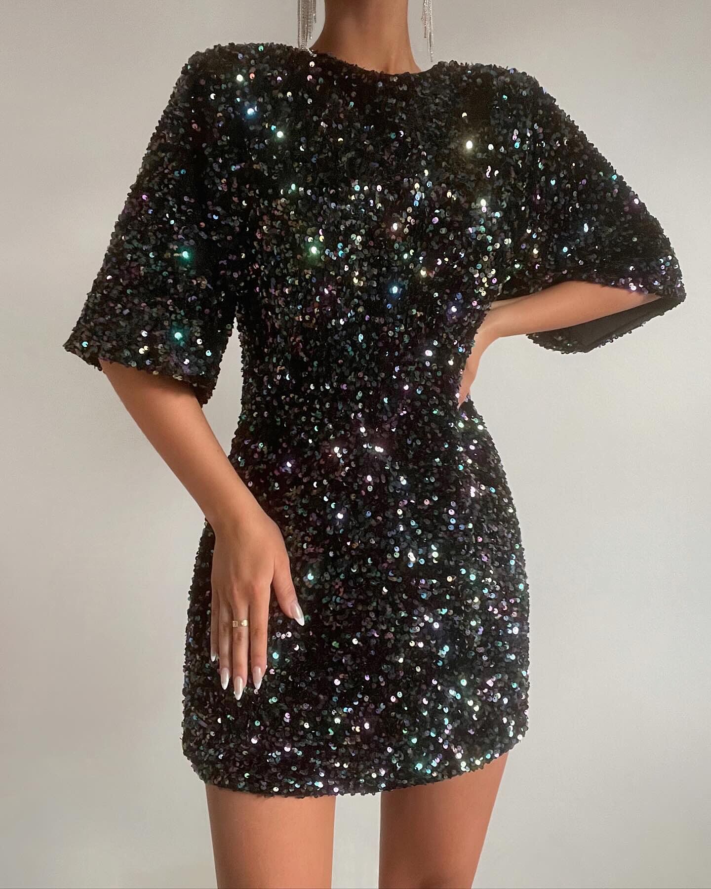 Valetta Mini Dress - Sequin low back shift dress in Pink Sequin | Showpo USA Valetta Mini Dress - Sequin low back shift dress in Pink Sequin | Showpo USA