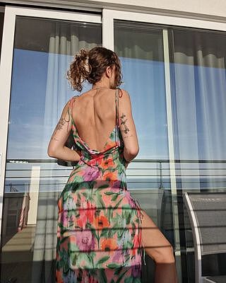 SUNDOWN - Sheer Maxi Dress • Faded Floral