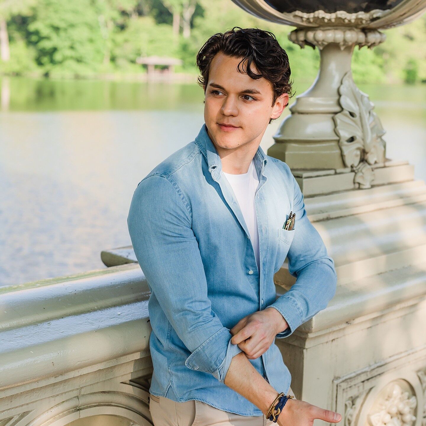 Denim Shirts Standard Fit, Light Wash | Peter Manning NYC