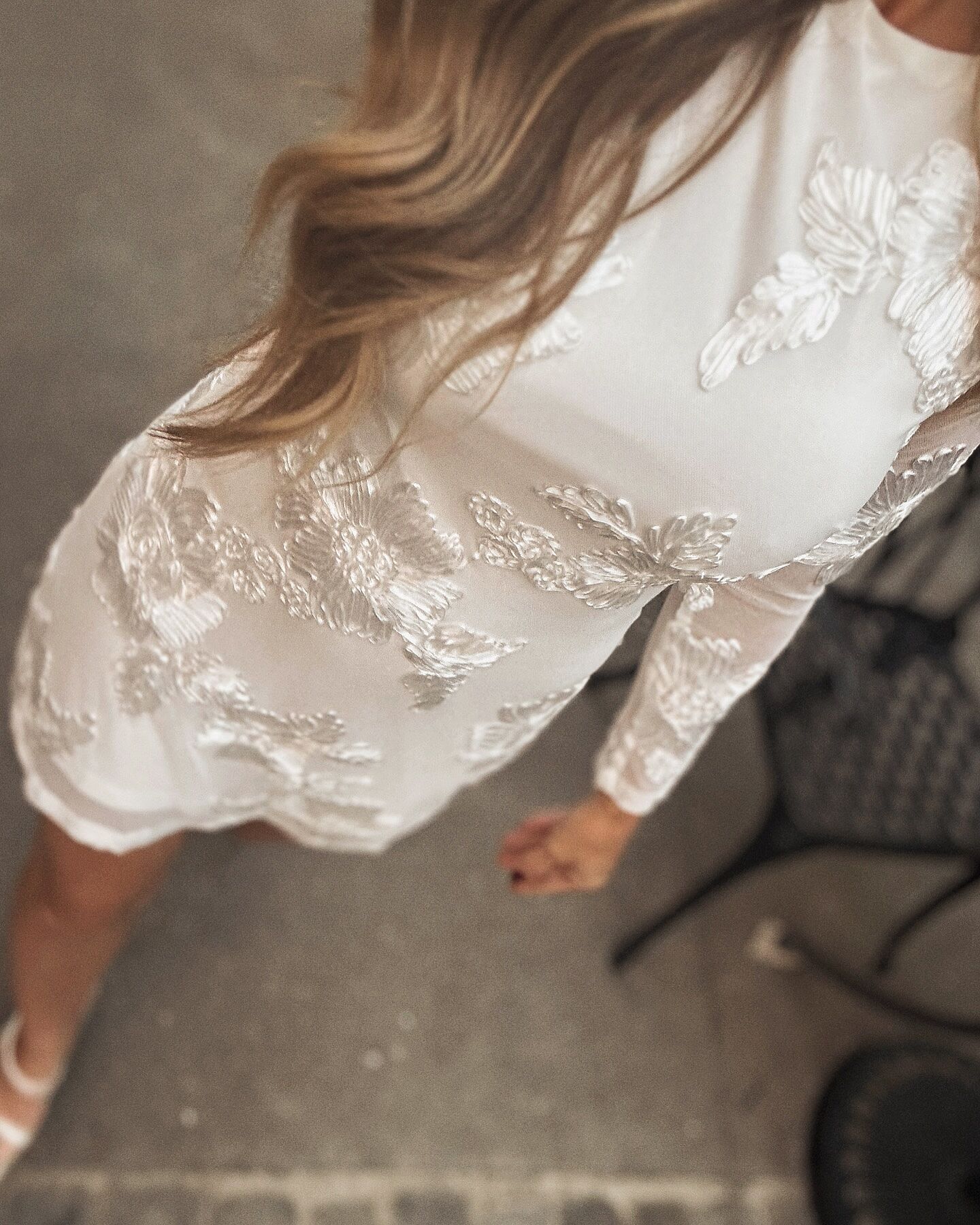 Karma Long Sleeve Scoop Back Dress Embellished White | Selfie Leslie Karma Long Sleeve Scoop Back Dress Embellished White | Selfie Leslie