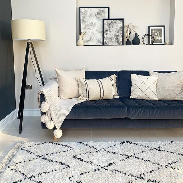 Affordable Lighting For Home Garden Value Lights Value Lights, Barbro Painted Grey Wood Tripod Floor Lamp With Xl Shade