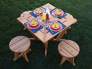 Compact Picnic Table and Stools | Kreg Tool