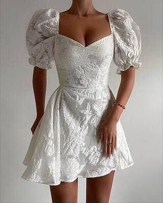 knee length dresses for ladies Rabatia Mini Dress | White | Womens