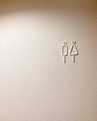 RESTROOM SIGN 2pcs ホワイト(ZA13139)｜浴室（風呂・バスルーム