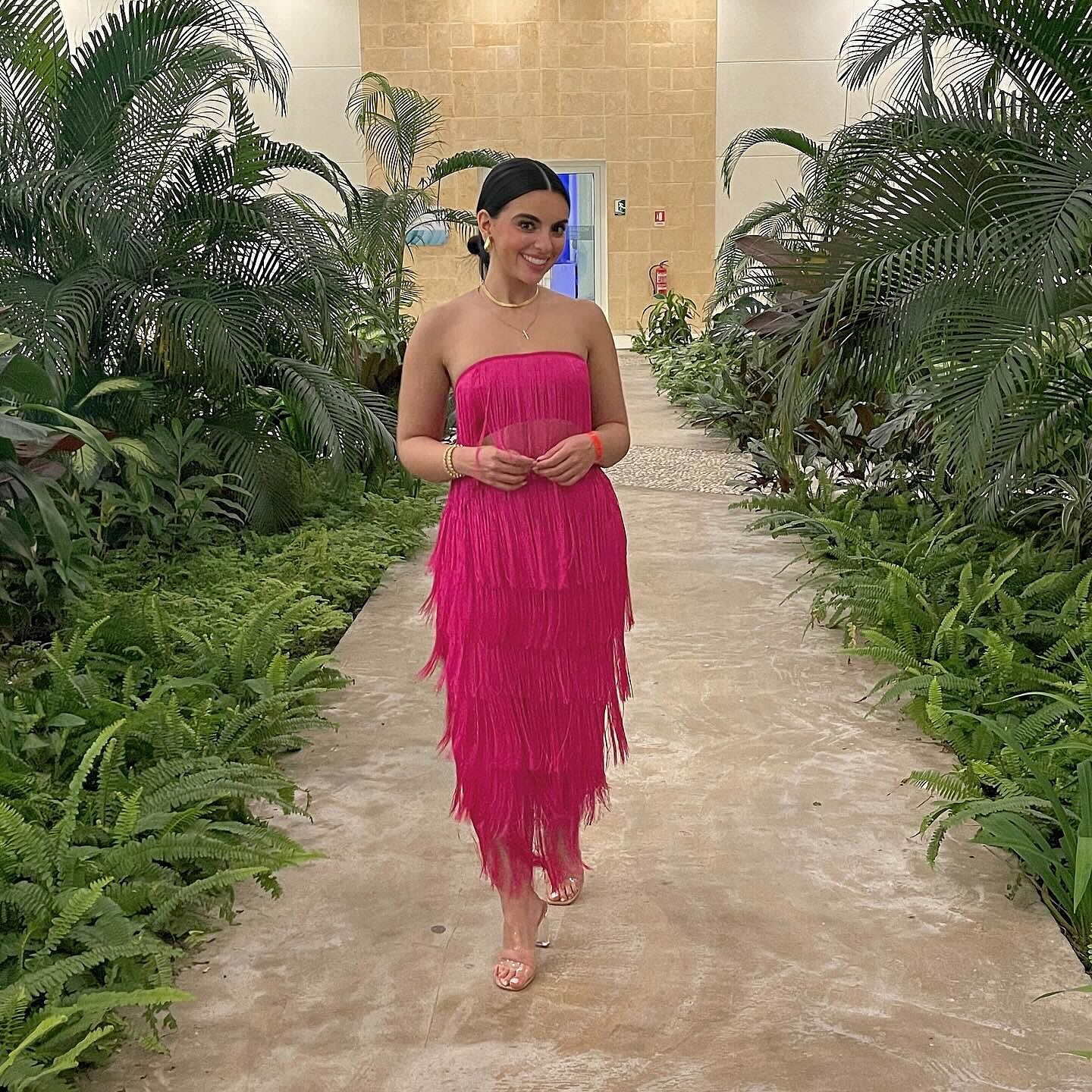 トップス Fringe satin ensemble one piece M me eme Fringe satin ensemble one piece(eme10533) – M me eme