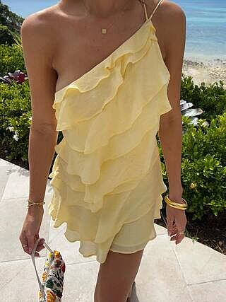 Cassidi Mini Dress - Lemon