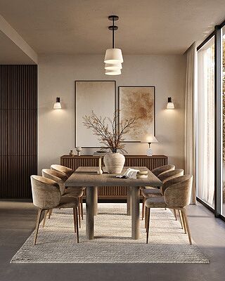 Henley Triple Bar Pendant Light - Natural Cotton Shades