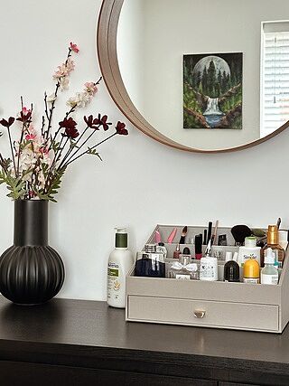 Taupe Makeup Organiser