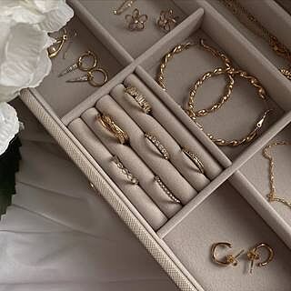 Taupe Classic Jewellery Box Lid