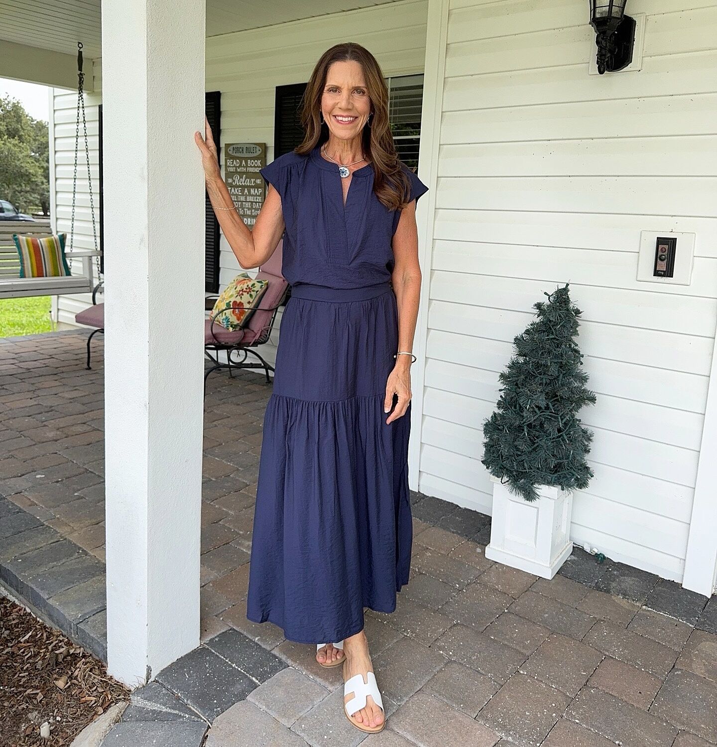 Cap Sleeve Notch Neck Blouse – Gibsonlook