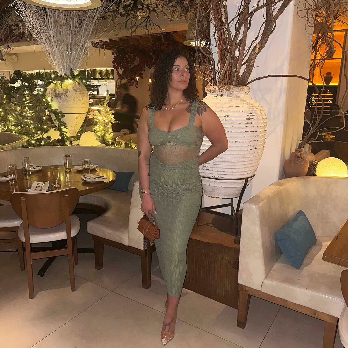 Oliana Embroidered Mesh Midi Dress Fern | Selfie Leslie Australia
