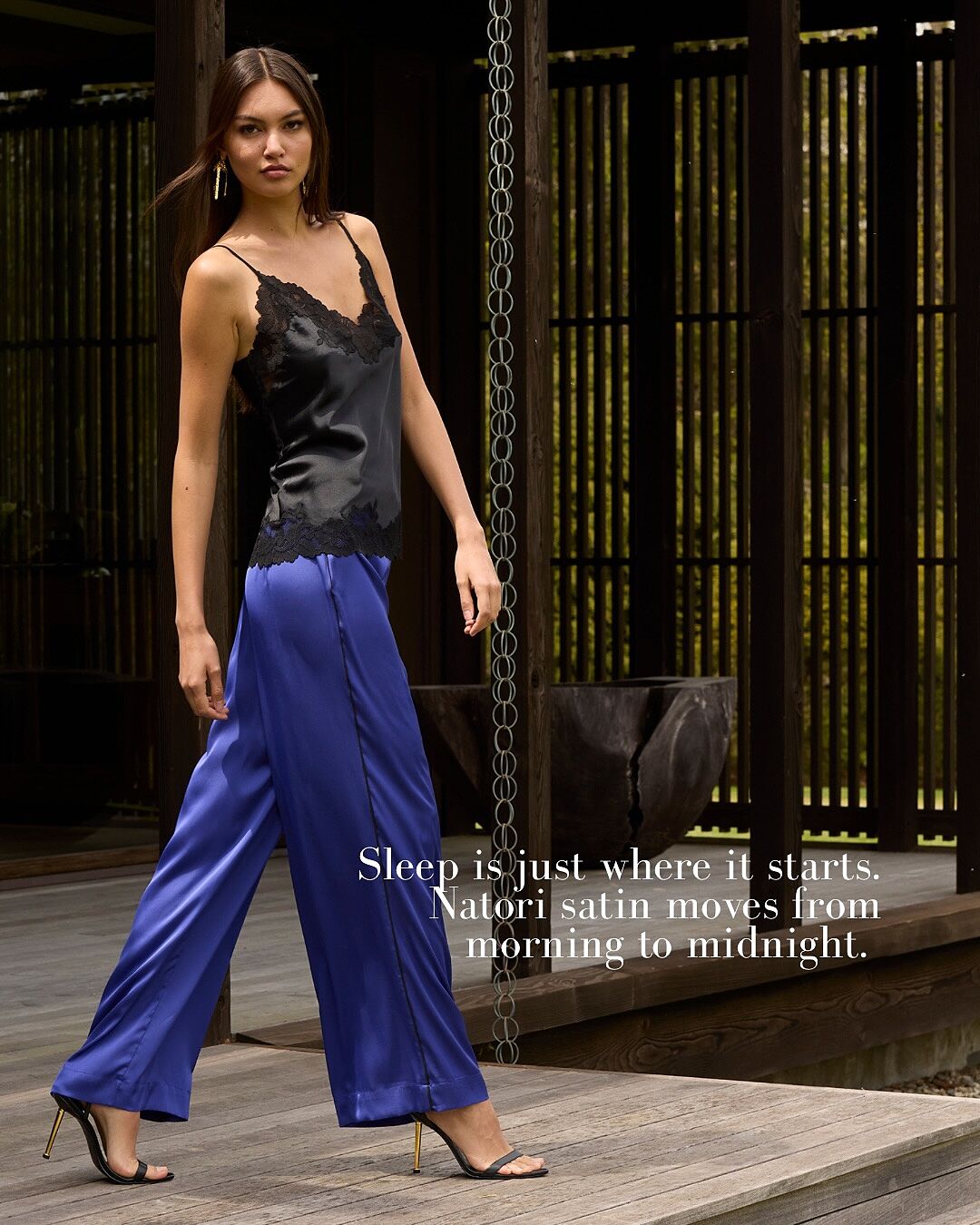 Yoru Silk Twill Origami Maxi Skirt