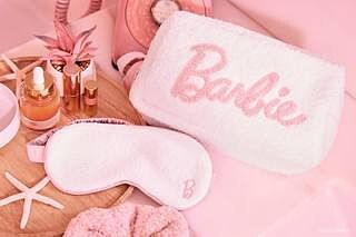 The CozyChic® Barbie™ Eye Mask, Scrunchie, Sock Set