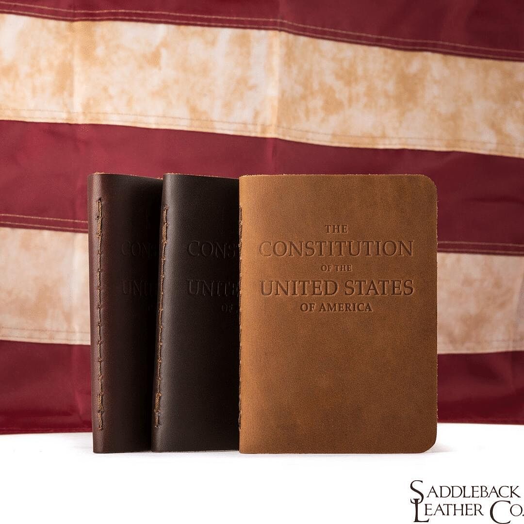 Leather Pocket Constitution United States Saddleback