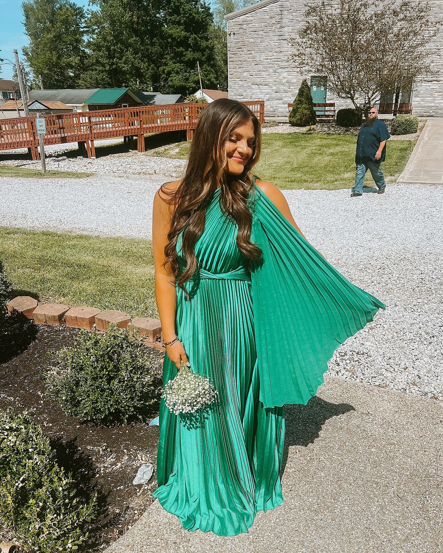 laxmi accordion pleat maxi dress moss Laxmi Accordion Pleat Maxi Dress Moss