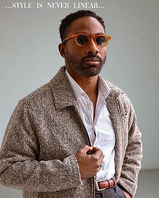 Men's Herringbone Zip Up Jacket | Wool | Ecru Cream | Percival