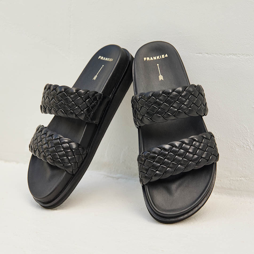 速くおよび自由な Women's Weave Tan Malone Slide FRANKIE4 | サロペット・オーバーオール・オールインワン