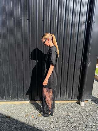 chinese dress ladies UPCYCLED OVERSIZED T-SHIRT MAXI DRESS – ZAIGA BRUTANE STUDIO main image 1