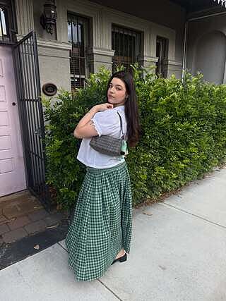 ANASTASIA SKIRT GREEN TARTAN