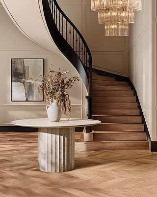 Danae Round Stone Dining Table