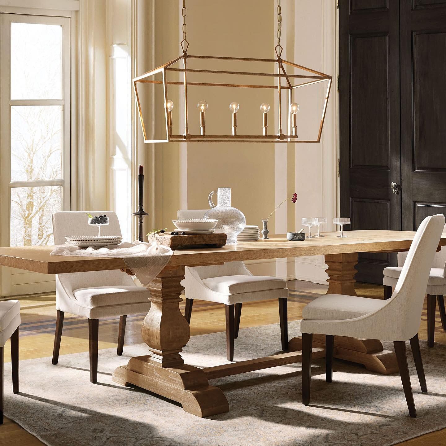 Chandelier Restoration Hardware White Dining Chairs Ville Dining