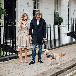 'The Marylebone' Grey Webbing Narrow Luxury Dog Lead