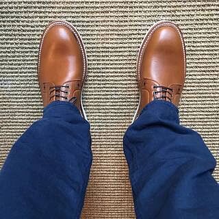 Plain Toe Saddle Tan Veg / Cavity Wedge Sole