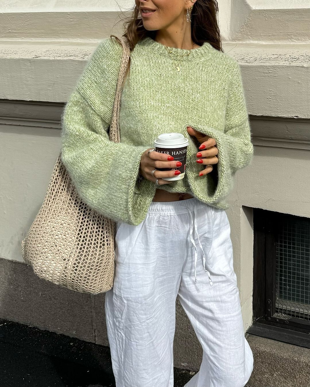 ボトムス MABLI LLYN PANTS(ALMOND) 12M Mila 01Mid Straight Linen Pants Beige MADLADY
