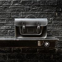 The Mini - Black 1914 Grain with Purple Velvet