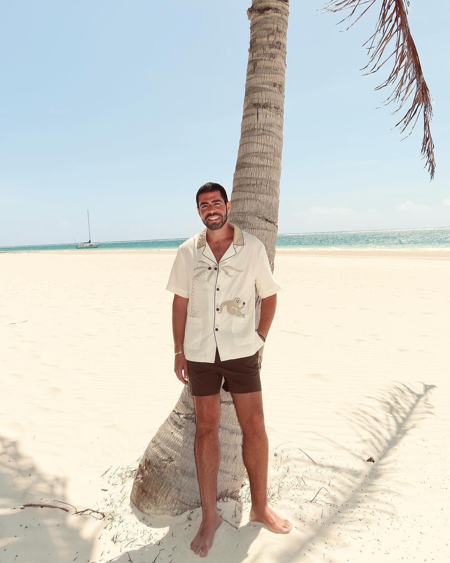 Monkey Business Cabana Shirt (Vanilla) – Tombolo Company