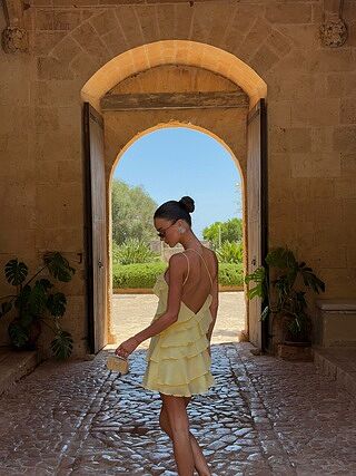 Cassidi Mini Dress - Lemon