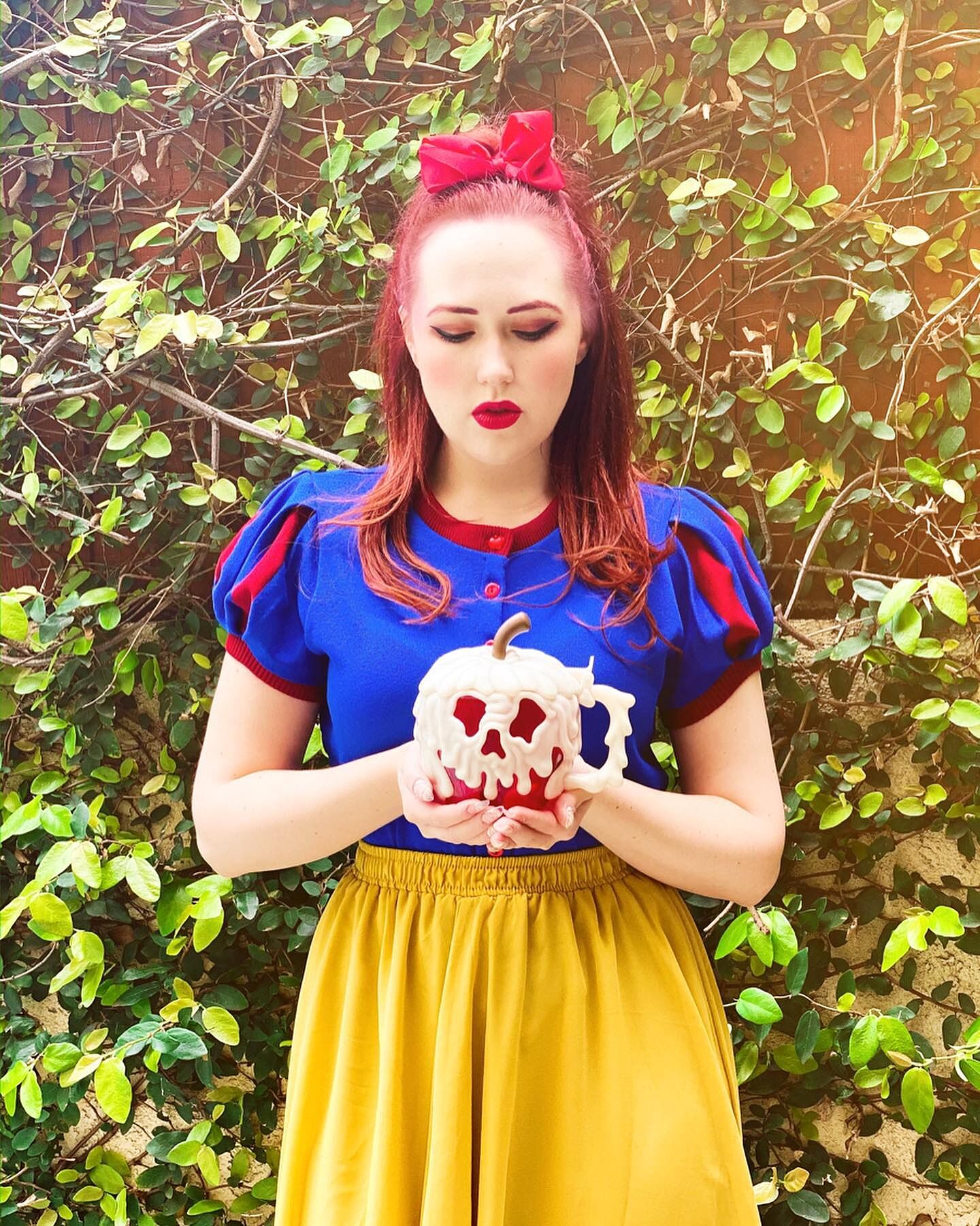 elhoffer design blue & red poison apple princess knit cardigan
