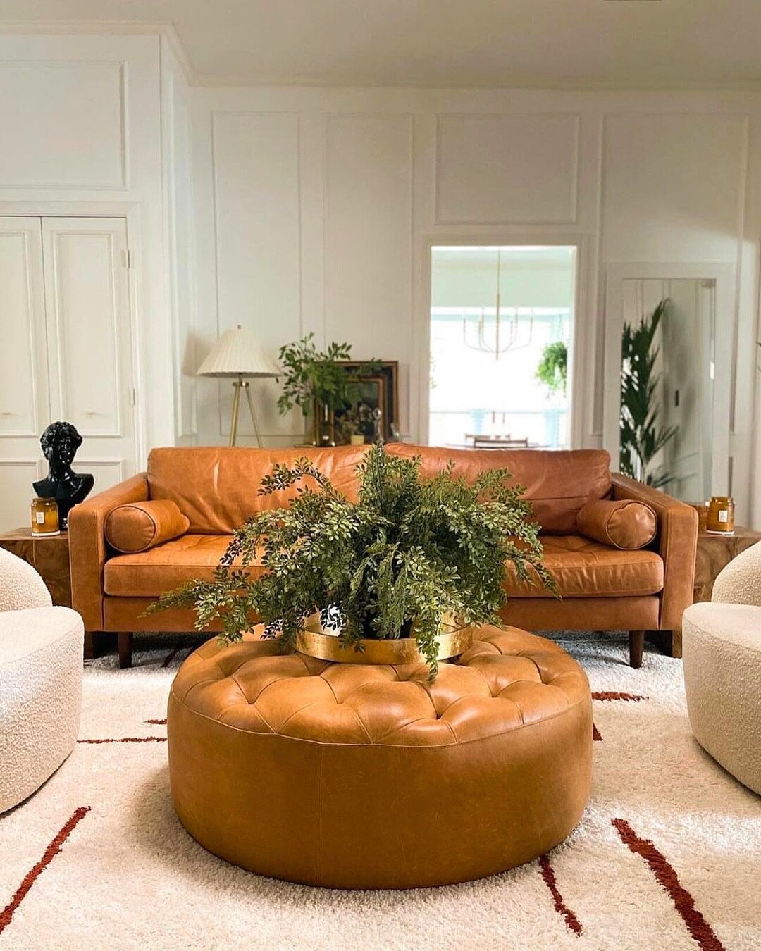 Ascot Leather Ottoman | Poly & Bark Ascot Leather Ottoman | Poly & Bark