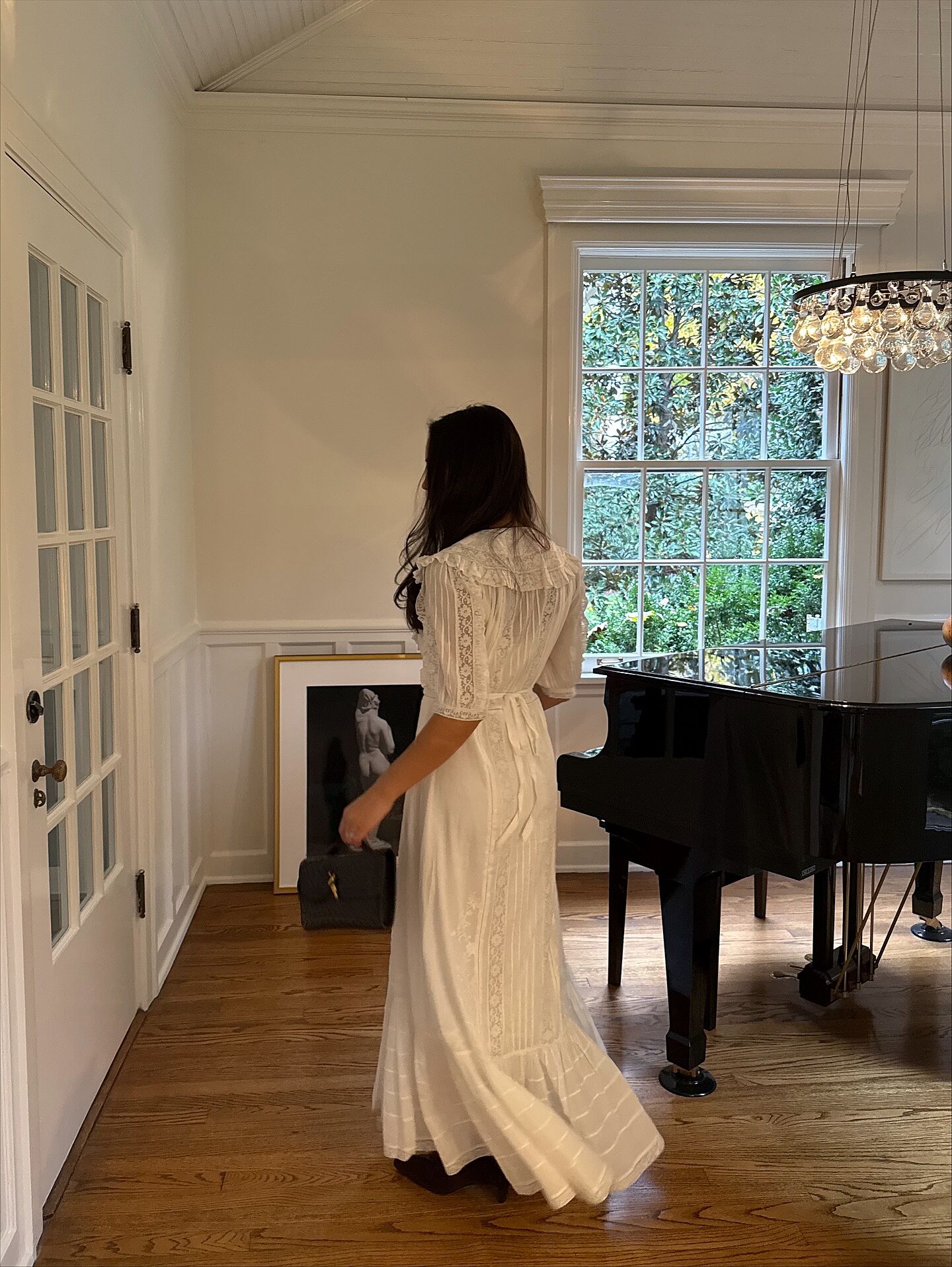 white christmas dresses Rixo Edina Cotton Maxi Dress in White– Willow & Wolf Marlborough main image 0