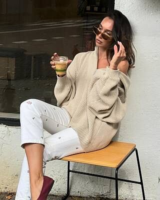 IM Oversized Knit Sweater | Oat Marl