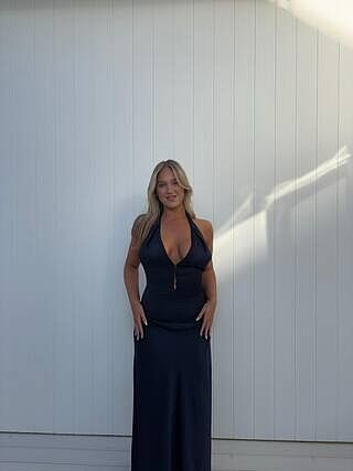 sachin and babi light blue dress A.L.C. Austin Strapless Drop-Waist Maxi Dress main image 0