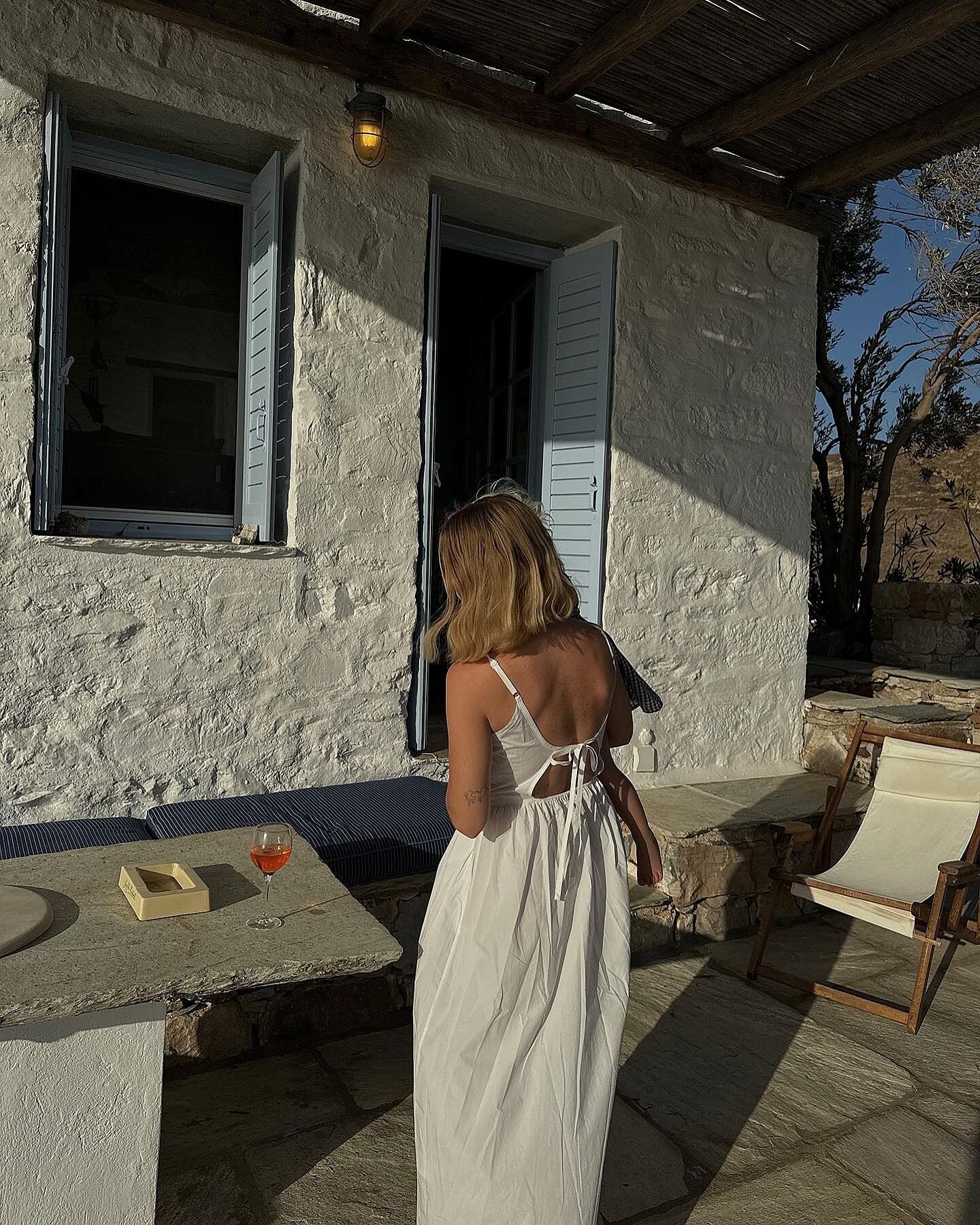 Neroni Cotton Midi Dress in White Ivory | RIXO USA ⋆