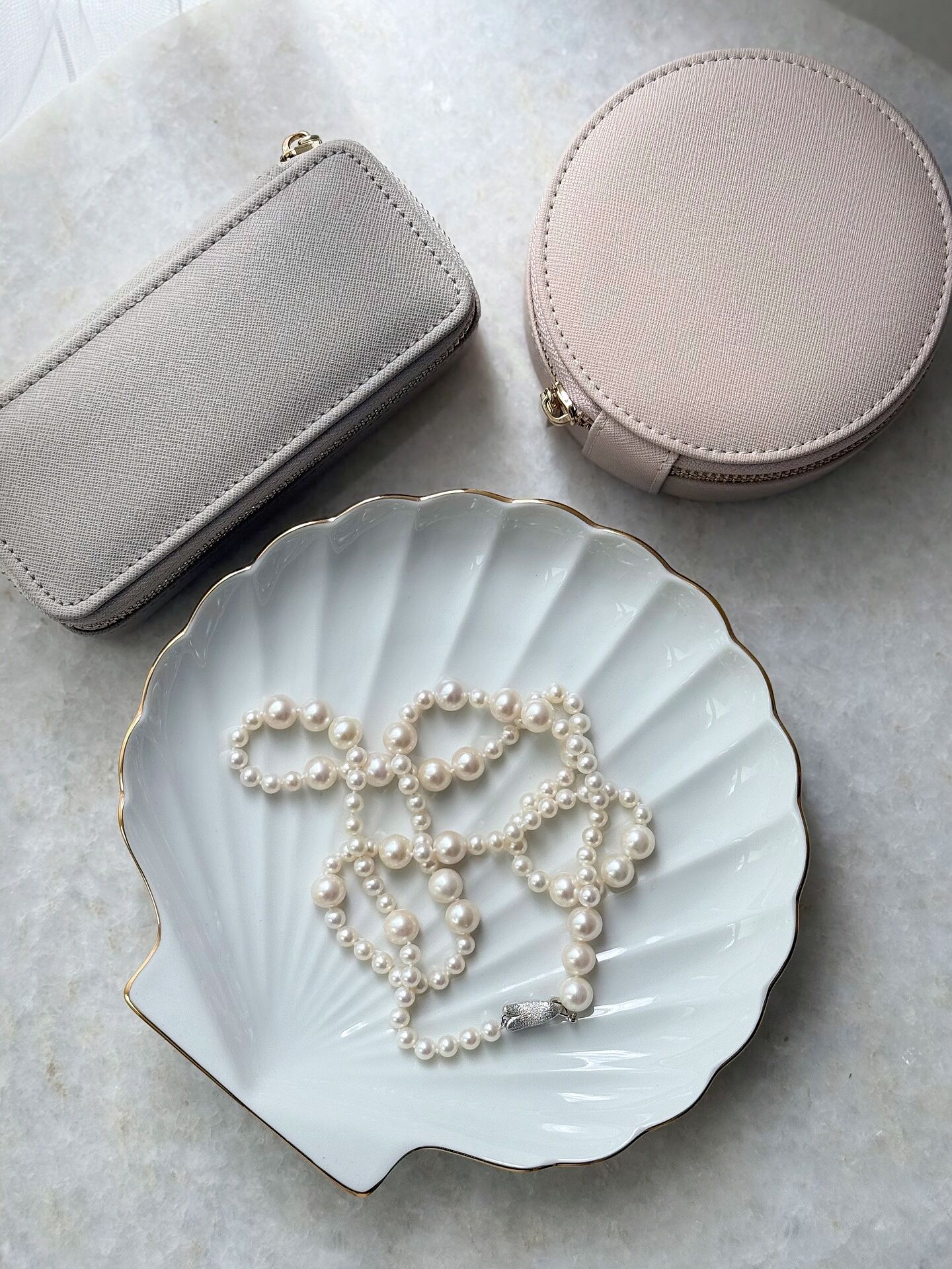 Pearlish×STACKERS トラベル ジュエリーボックス ラウンド ブラッシュ