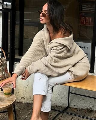 IM Oversized Knit Sweater | Oat Marl