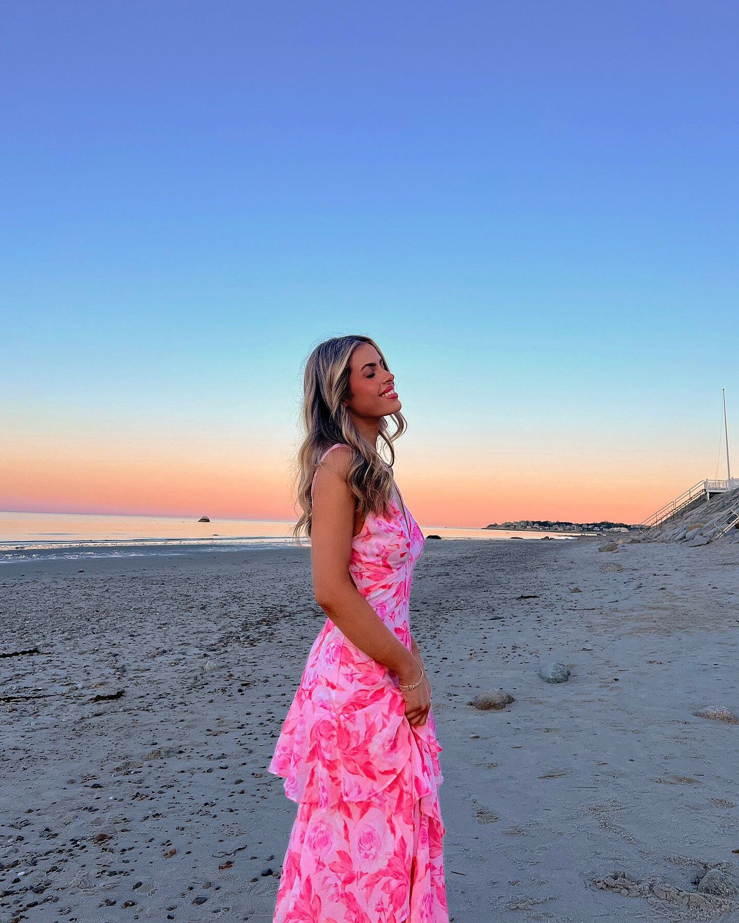 Veda Strappy Back Maxi Dress Floral Pink | Selfie Leslie