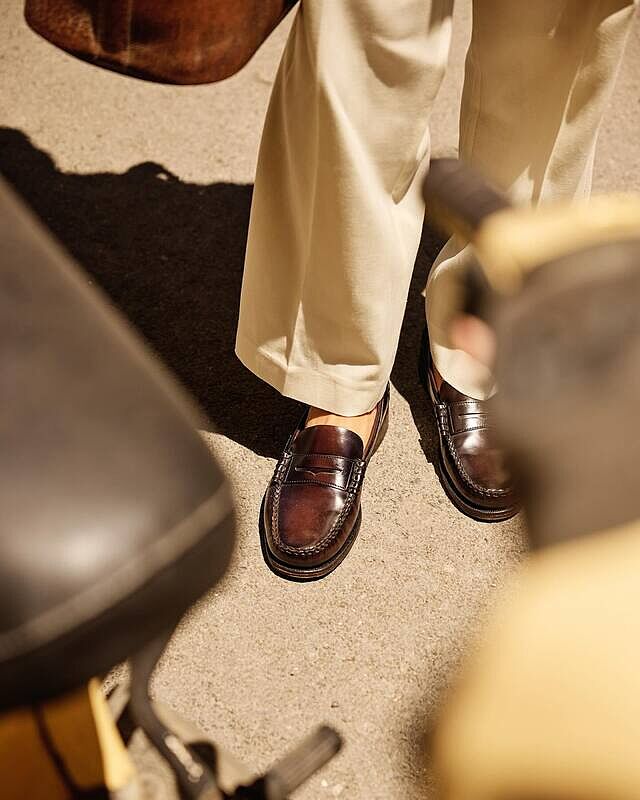 Men's Sebago Loafers | Classic Dan | 100% Leather | Burgundy Red