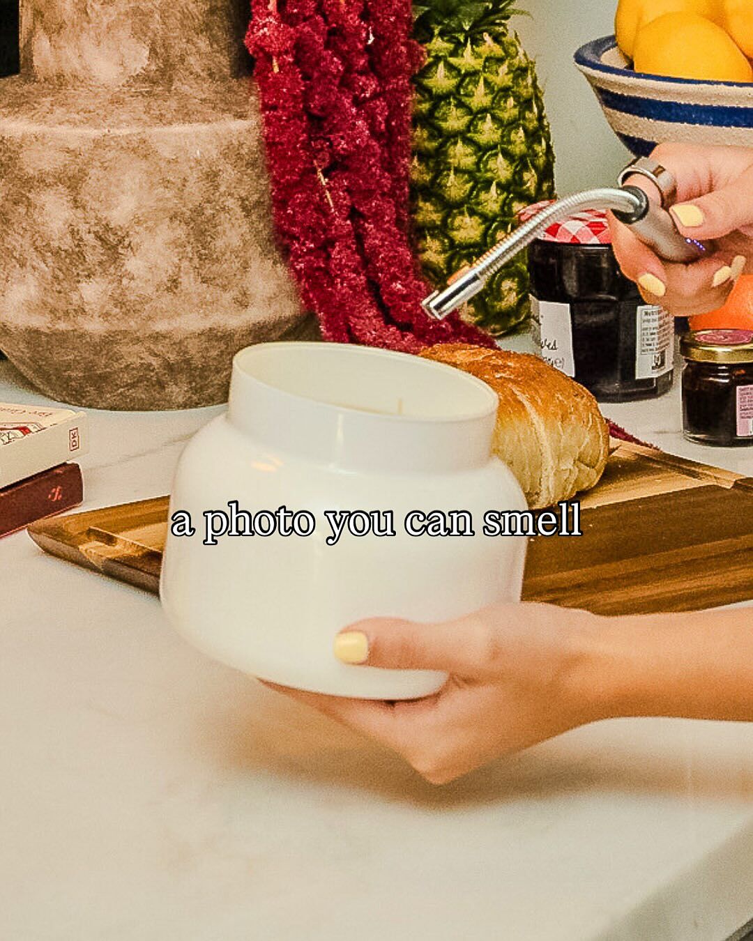 Volcano Tropical Scent White Jumbo Candle Candle 48 oz | Capri Blue