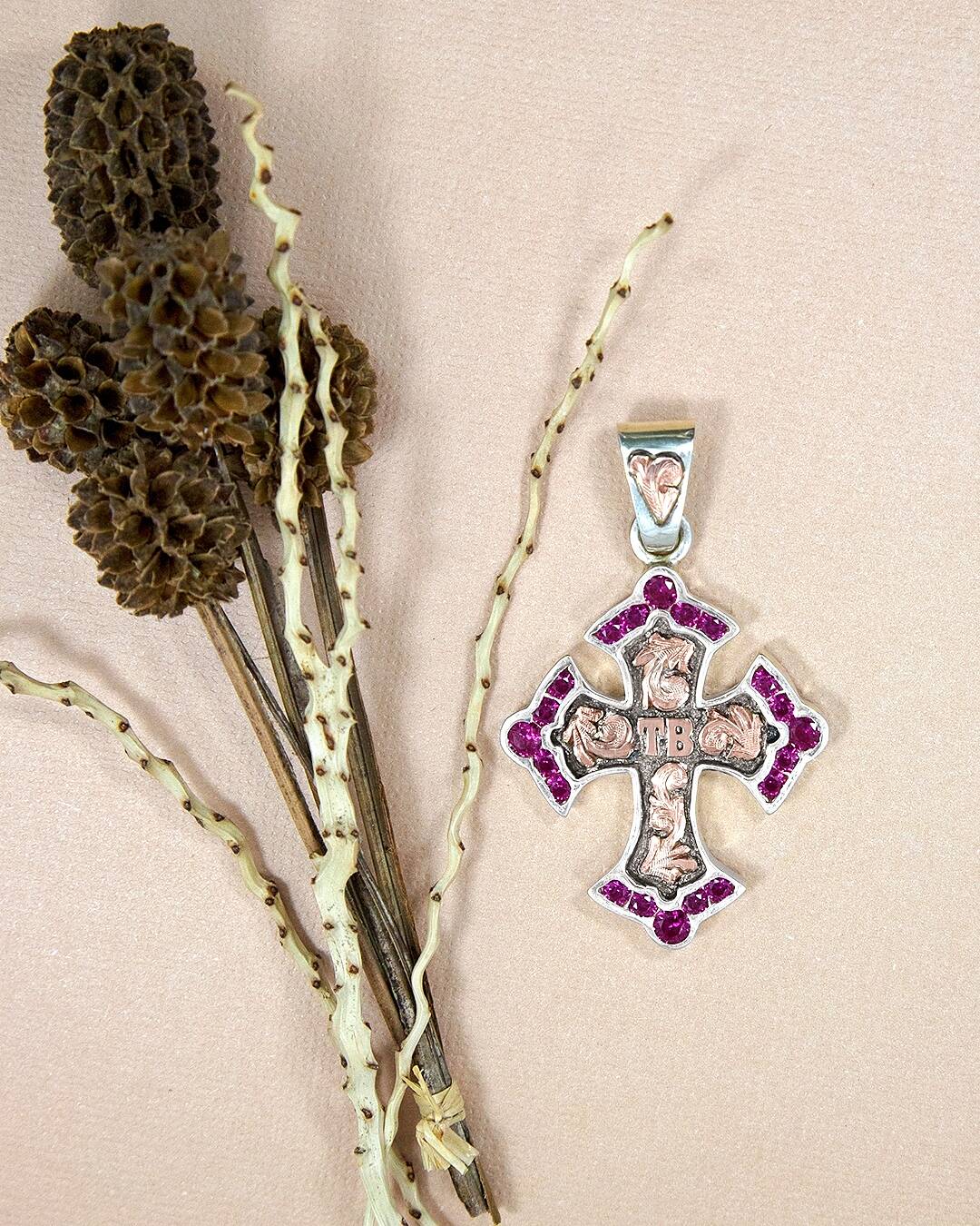 Custom western cross on sale necklace