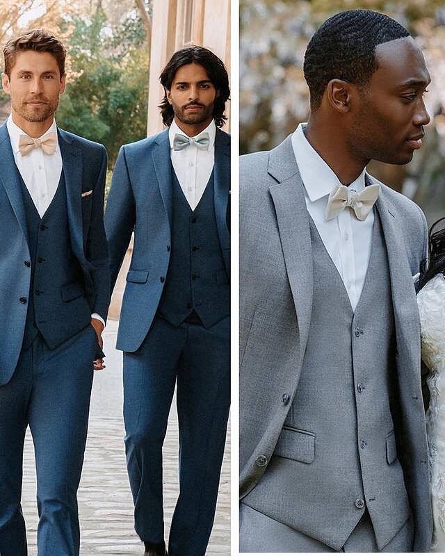 Rent Allure Light Gray Suit - Elegant Light Gray Suit For
